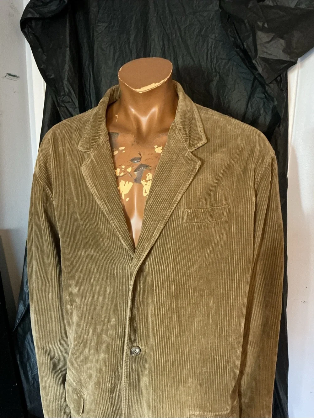 Vintage 2001 Gap Corduroy Khaki Tan Three Button Sportscoat Blazer Jacket